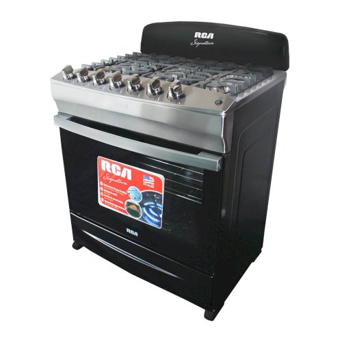 ESTUFA D/GAS 30" (A+) "RCA" HIERRO FUNDIDO/ENCENDIDO ELECTRICO/LUZ NEGRA  #RCCR7604B