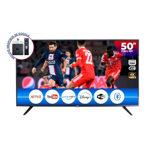 TV SMART BOX  50" "RCA" 4K/ULTRAHD/ BLUETOOTH/CROMECAST/HDMI/60HZ/USB #RC50A23STB-4KTV