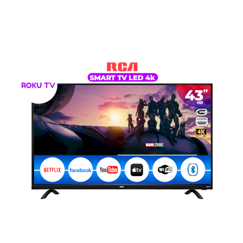 TV SMART 43" "RCA" 4K/APLICACIÓN ROKU/HDMI/RF USB/LAN/DOLBY  #RC43RK