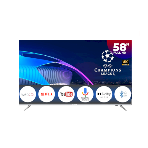 TV SMART LED 58" "HYUNDAI" SISTEMA/WEBOSHUB/HDMI/USB/3840P/4KUTRAHD/BT #HYLED5808W4KM