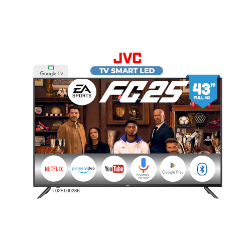 TV SMART LED 43" "JVC" GOOGLE TV/FHD/HDMI/USB/WIFI/BLUETOOTH #LT-43KM348