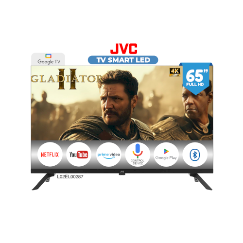 TV SMART LED 65" "JVC" UHD/4K/GOOGLE TV/FRAMELESS/HDR/USB/VGA/HDMI/ISDBT #LT-65KB538