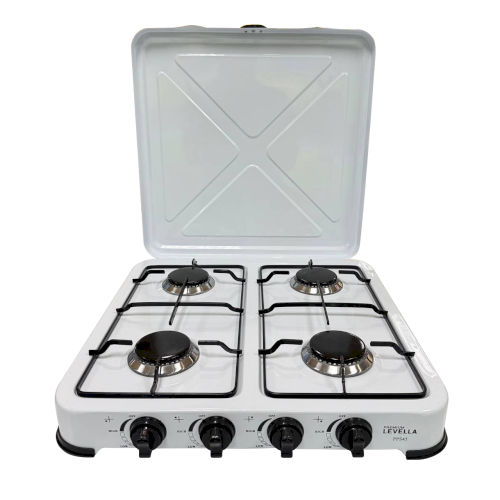 ESTUFA D/MESA GAS 4 QUEMADORES CON TAPA "PREMIUM" BLANCA #PPS45