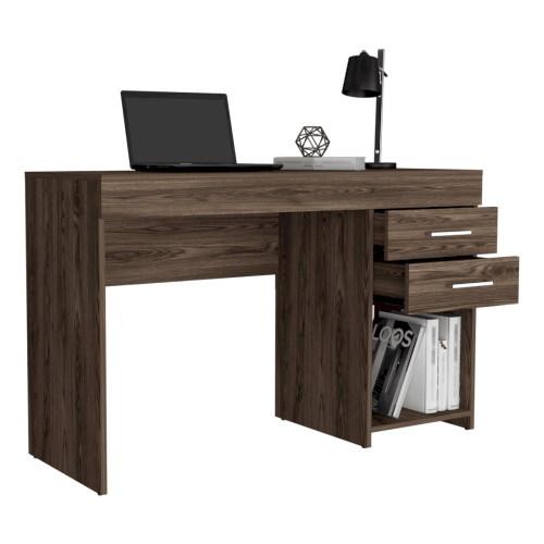 ESCRITORIO OFFICE "IBARE" 2 GAVETAS CAFÉ OSCURO/CAFÉ CLARO #ELC9458  #ELD9457 #RTA