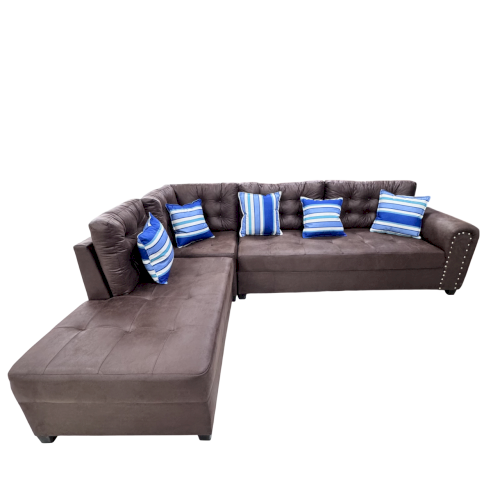 JUEGO DE SALA L "BURGOS" 3 PIEZAS+5COJINES #MIAS