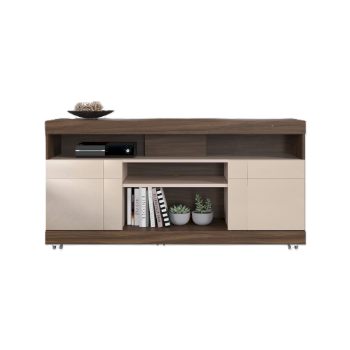 CENTRO DE ENTRET(RACK) "YARA" P/TV 42" 2 PTAS CAF&Eacute;-GRIS-BL #1.857.A0.591A.1/1.857.A0.441A.1 #COLIBRI