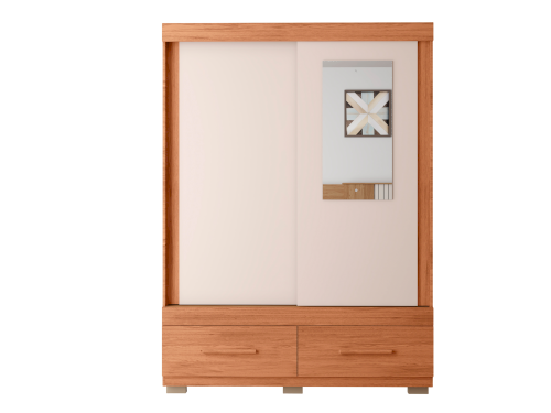 ROPERO "SERENO LUX" 2 PUERTAS + ESPEJO + 2 GAVETAS #8002200315473 #CAEMMUN